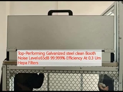 بالاترین عملکرد فولاد گالوانیزه صاف سطح سر و صدا اتاق ≤65dB 99.999% کارایی در 0.3 Um فیلترهای هپا