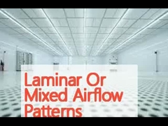 الگوهای جریان هوایی لایه دار یا مخلوط اتاق تمیز ماژولار با فیلتر H14/H13 Hepa 0.3-0.5m/s سرعت متوسط باد