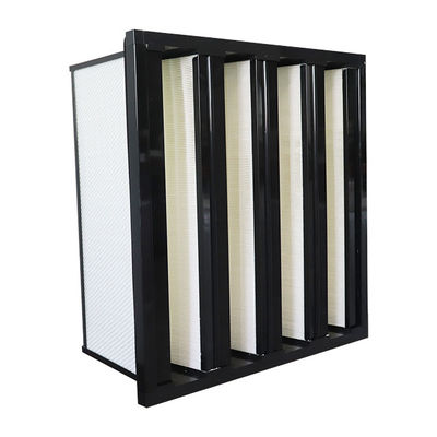 W شکل V فیلتر هوا بانک فوق العاده فیبر شیشه ای H11 H12 99.99% 0.3um