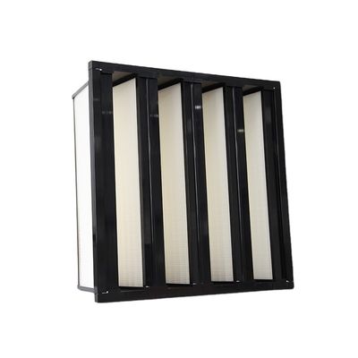 فیلتر هوای جریان لامینری V بانک کربن فعال H13 H14 HEPA Mini Pleated برای اتاق تمیز