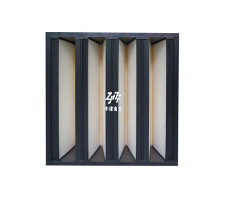 فیلترهای هوا با سلول W سفارشی، فیلتر بانکی با قاب پلاستیکی فیبر شیشه ای H14 HEPA