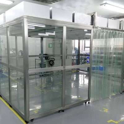 H14 HEPA نرم دیوار اتاق تمیز غرفه قابل حمل آسان جمع آوری شده با جریان لمینی FFU سقف پرده PVC