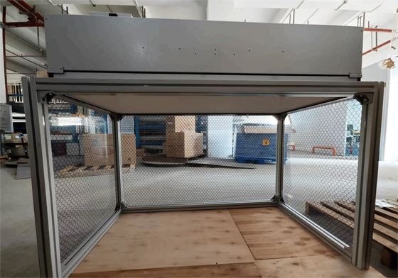 طبقه عمودی 100 HEPA H14 FFU واحد صاف لامینری بنچ با قدرت ولتاژ دوگانه و سرعت هوا قاب آلومینیومی