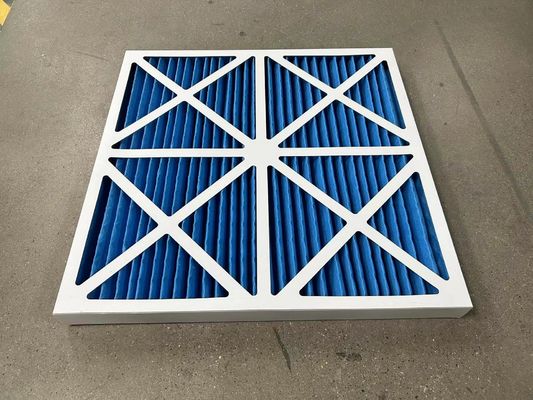 فیلتر هوا از پارچه مستطیل بدون بافت با قاب فولادی گالوانیزه برای کارخانه تولید