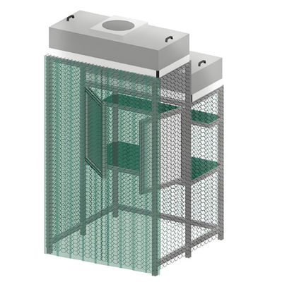 اتاق تمیز فولاد ضد زنگ برای سطوح غیر متخلخل و حفاظت از پرسنل در کارخانه تولید بیوتکنولوژی