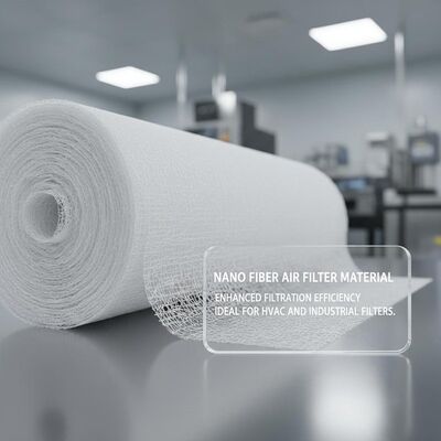 quality مواد فیلتر هوای نانو الیاف با راندمان فیلتراسیون بهبود یافته، رسانه فیلتراسیون هوا، ایده آل برای فیلترهای تهویه مطبوع و صنعتی factory