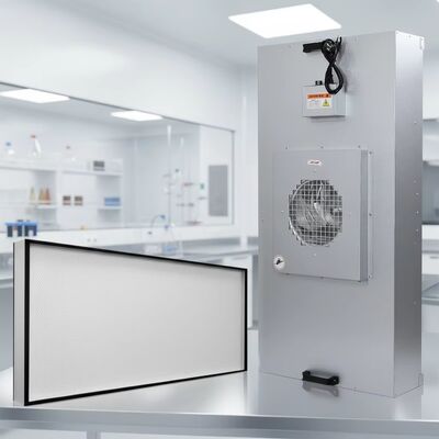 واحد فن فیلتر H14 HEPA با راندمان 99.99% فولاد ضد زنگ SUS304 و کنترل سه سرعته برای اتاق‌های تمیز